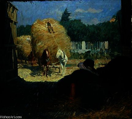 WikiOO.org - Encyclopedia of Fine Arts - Målning, konstverk Leopold Karl Walter Von Kalckreuth - Harvest time