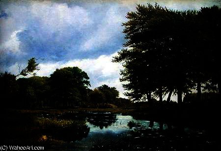 WikiOO.org - Encyclopedia of Fine Arts - Maalaus, taideteos Louis Gurlitt - Landscape at Silkeborg