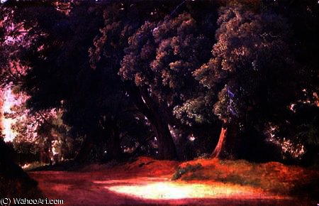 WikiOO.org - Enciklopedija likovnih umjetnosti - Slikarstvo, umjetnička djela Louis Gurlitt - Oak Trees in Holstein