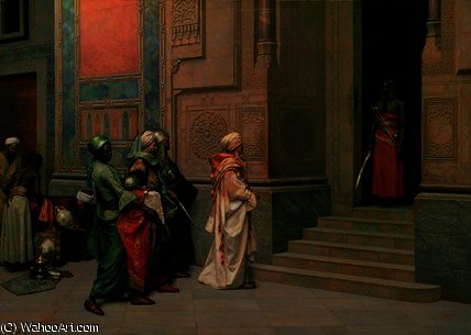 Wikioo.org – L'Enciclopedia delle Belle Arti - Pittura, Opere di Ludwig Deutsch - fuori da palazzo