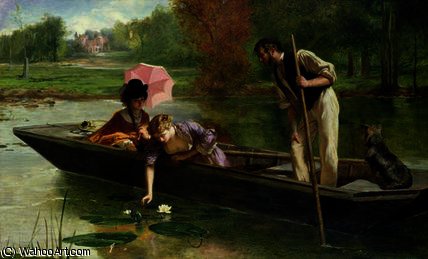 Wikioo.org - The Encyclopedia of Fine Arts - Painting, Artwork by Marcus Stone - A Pleasant Spot on the Thames