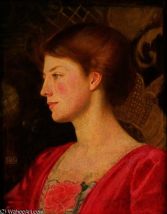 WikiOO.org - 百科事典 - 絵画、アートワーク Marianne Preindelsberger Stokes - の肖像画 女性 イレーネ  ストークス