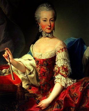 Wikioo.org - สารานุกรมวิจิตรศิลป์ - จิตรกรรม Martin Ii Mytens - Archduchess Maria Amalia Habsburg-Lothringen, , eighth child of Empress Maria Theresa