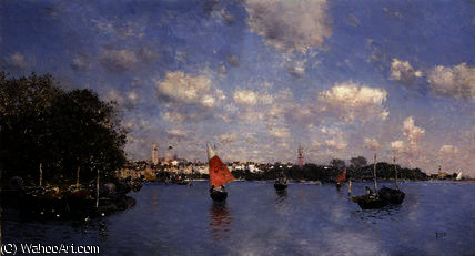 Wikioo.org - The Encyclopedia of Fine Arts - Painting, Artwork by Martin Rico Y Ortega - A venetian view