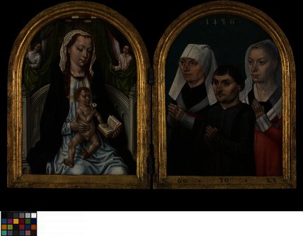 WikiOO.org - 百科事典 - 絵画、アートワーク Master Of The Legend Of Saint Ursula - マドンナ と一緒に  三  ドナー