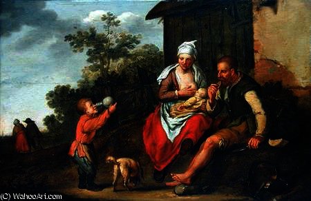 Wikioo.org - The Encyclopedia of Fine Arts - Painting, Artwork by Matthias Scheits - The Ironmonger and his family