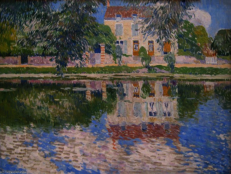 Wikioo.org – La Enciclopedia de las Bellas Artes - Pintura, Obras de arte de Paul Mathieu - la casa en  el  agua