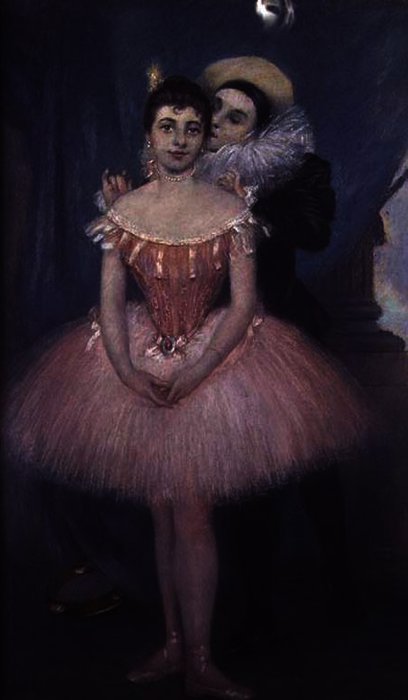 WikiOO.org - Енциклопедія образотворчого мистецтва - Живопис, Картини
 Albert Ernest Carrier Belleuse - Pierrot and the Dancer