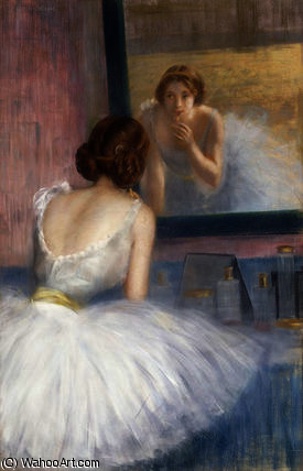 Wikioo.org - The Encyclopedia of Fine Arts - Painting, Artwork by Albert Ernest Carrier Belleuse - The dressing room