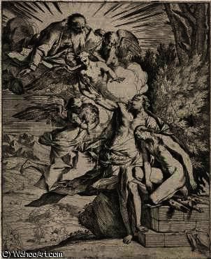 WikiOO.org - Enciclopédia das Belas Artes - Pintura, Arte por Pietro Testa - The Sacrifice of Abraham