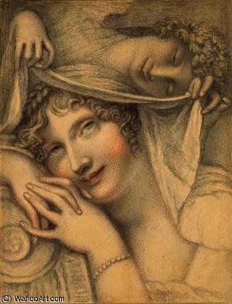Wikioo.org – L'Encyclopédie des Beaux Arts - Peinture, Oeuvre de Richard Cosway - portrait de mme Udy ou en 'Beauty Embrassé par le sommeil