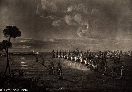 WikiOO.org - Енциклопедия за изящни изкуства - Живопис, Произведения на изкуството Richard Westall - The Battle of the Nile in