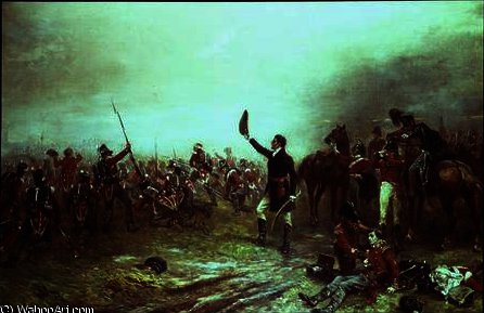 WikiOO.org - 백과 사전 - 회화, 삽화 Robert Alexander Hillingford - The Battle of Waterloo