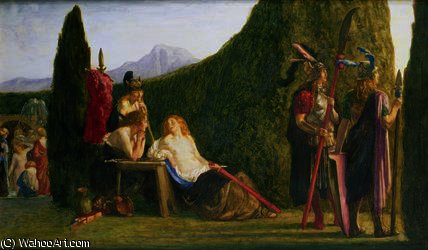 Wikioo.org - The Encyclopedia of Fine Arts - Painting, Artwork by Robert Anning Bell - Queen hippolyta's guard