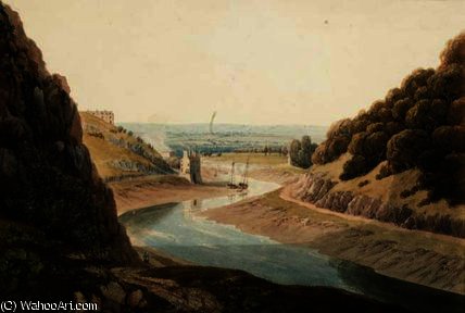 Wikioo.org – L'Encyclopédie des Beaux Arts - Peinture, Oeuvre de Samuel Jackson - le avon et vieux Hotwell Maison