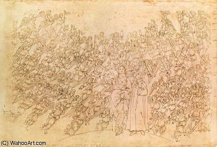 Wikioo.org - The Encyclopedia of Fine Arts - Painting, Artwork by Sandro Botticelli - Dante and Beatrice