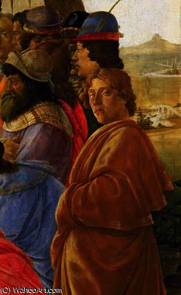 Wikioo.org - Bách khoa toàn thư về mỹ thuật - Vẽ tranh, Tác phẩm nghệ thuật Sandro Botticelli - Detail of the Adoration of the Magi