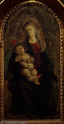 Wikioo.org - The Encyclopedia of Fine Arts - Painting, Artwork by Sandro Botticelli - Madonna and Child in Glory
