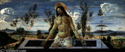 Wikoo.org - موسوعة الفنون الجميلة - اللوحة، العمل الفني Sandro Botticelli - Predella panel depicting the Resurrection