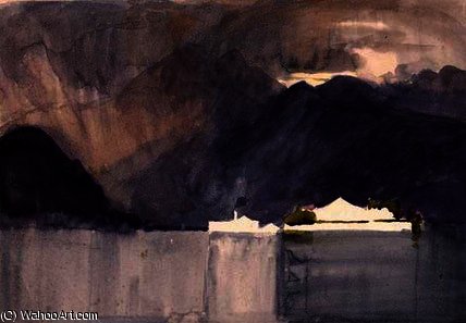 WikiOO.org - دایره المعارف هنرهای زیبا - نقاشی، آثار هنری Alfred Edward East - A swiss lake