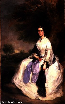 WikiOO.org - Encyclopedia of Fine Arts - Maleri, Artwork Francis Grant - Portrait of Mrs John Hick