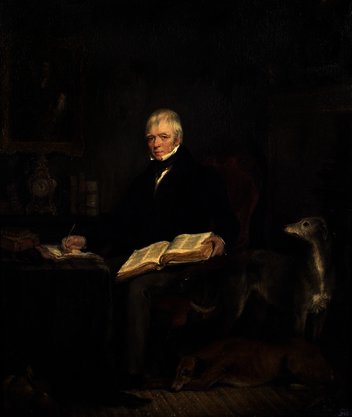 Wikoo.org - موسوعة الفنون الجميلة - اللوحة، العمل الفني Francis Grant - Portrait of Sir Walter Scott