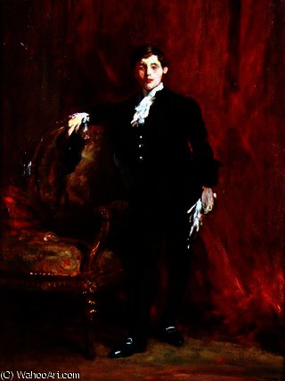 WikiOO.org - Güzel Sanatlar Ansiklopedisi - Resim, Resimler Samuel Luke Fildes - Lord Michelham dressed as a Pageboy