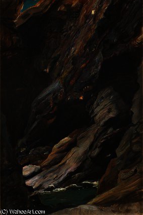 Wikioo.org - สารานุกรมวิจิตรศิลป์ - จิตรกรรม William Blake - Rocks at Tintagel