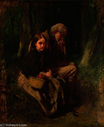 Wikioo.org - The Encyclopedia of Fine Arts - Painting, Artwork by William Quiller Orchardson - Little Nell and Her Grandfather in the Wood