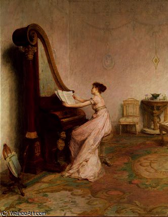 WikiOO.org - Encyclopedia of Fine Arts - Festés, Grafika William Quiller Orchardson - Music when soft voices die
