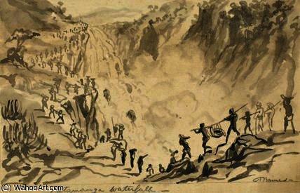 WikiOO.org - Encyclopedia of Fine Arts - Lukisan, Artwork Thomas Baines - Patamango waterfall