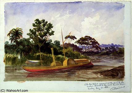 WikiOO.org - Güzel Sanatlar Ansiklopedisi - Resim, Resimler Thomas Baines - The 'Ma Robert', Livingstone's boat