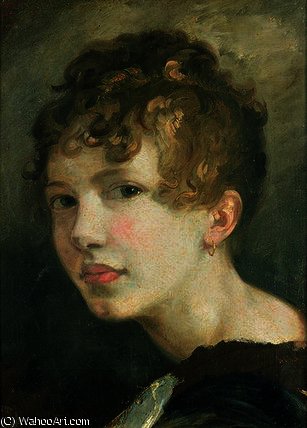 WikiOO.org - Güzel Sanatlar Ansiklopedisi - Resim, Resimler Thomas Barker - Portrait of Miss H.M. de Cardonnel Lawson, 19th century
