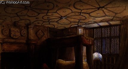WikiOO.org - دایره المعارف هنرهای زیبا - نقاشی، آثار هنری Thomas Charles Leeson Rowbotham - Jacobean interior