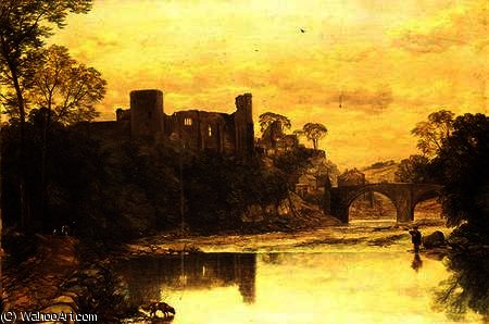 WikiOO.org - Енциклопедия за изящни изкуства - Живопис, Произведения на изкуството Thomas Creswick - Barnard castle on the tees