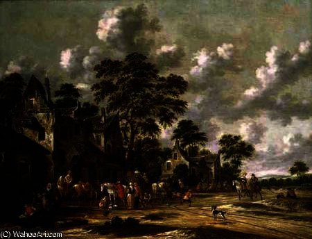 Wikioo.org - The Encyclopedia of Fine Arts - Painting, Artwork by Thomas Heeremans - Town scene