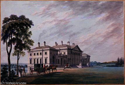 Wikioo.org - The Encyclopedia of Fine Arts - Painting, Artwork by Thomas Malton Junior - Harewood house, north front