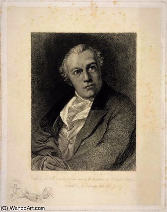 WikiOO.org - Enciklopedija dailės - Tapyba, meno kuriniai Thomas Phillips - Portrait of William Blake, engraved by William Bell.