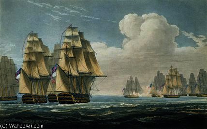 Wikioo.org - The Encyclopedia of Fine Arts - Painting, Artwork by Thomas Whitcombe - After the Battle of Trafalgar, October 21st,
