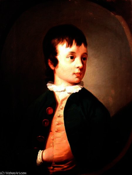 WikiOO.org - Εγκυκλοπαίδεια Καλών Τεχνών - Ζωγραφική, έργα τέχνης Tilly Kettle - Portrait of George, 3rd Earl of Dartmouth , as a boy