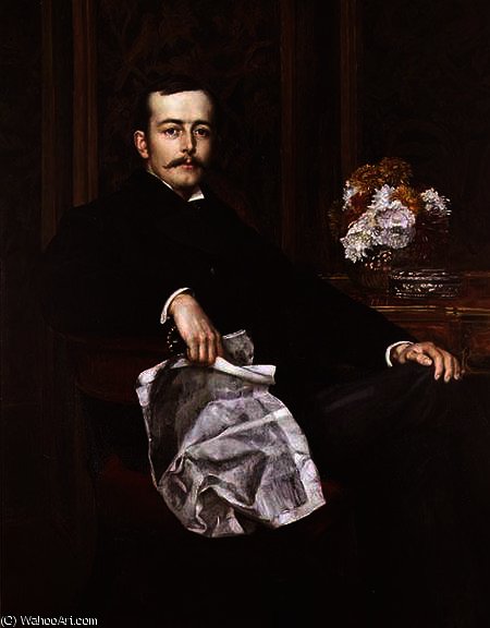 WikiOO.org - Encyclopedia of Fine Arts - Schilderen, Artwork Valentine Cameron Prinsep - Portrait of Sir Francis Layland-Barratt