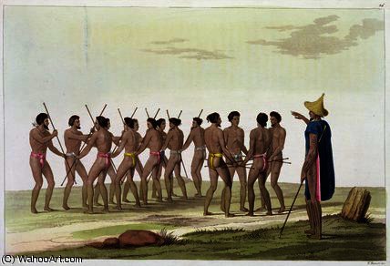 WikiOO.org - Encyclopedia of Fine Arts - Maleri, Artwork Vittorio Raineri - War Dance of the Caroline Islanders