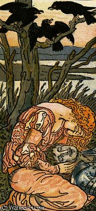 WikiOO.org - Encyclopedia of Fine Arts - Maalaus, taideteos Walter Crane - Sorrowful maiden