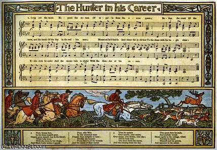 Wikioo.org - The Encyclopedia of Fine Arts - Painting, Artwork by Walter Crane - The Hunter in his Career