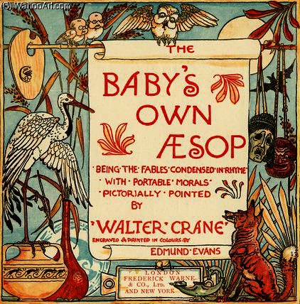 WikiOO.org - Εγκυκλοπαίδεια Καλών Τεχνών - Ζωγραφική, έργα τέχνης Walter Crane - Title page from 'Baby's Own Aesop'