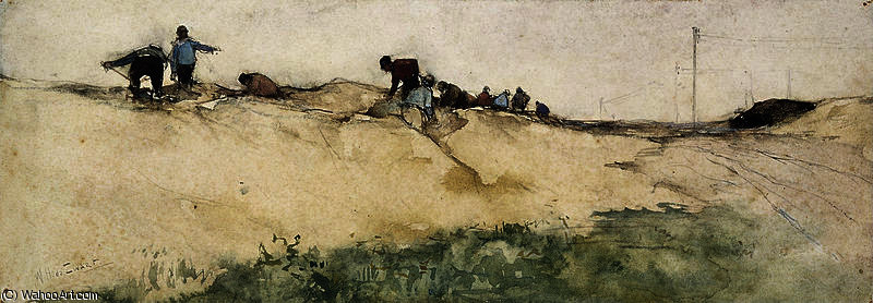 Wikioo.org - The Encyclopedia of Fine Arts - Painting, Artwork by Wilhelmus Hendrikus Petrus Johannes Zwart - The sandpit