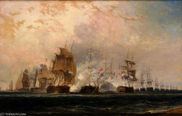 WikiOO.org - Enciklopedija dailės - Tapyba, meno kuriniai Thomas And William Daniell - The Battle of the Nile
