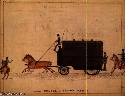 WikiOO.org - Encyclopedia of Fine Arts - Maleri, Artwork William Francis Freelove - The Police or Prison Van