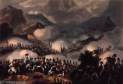 WikiOO.org - Enciklopedija likovnih umjetnosti - Slikarstvo, umjetnička djela William Heath - Battle of the Pyrenees