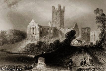 Wikioo.org - The Encyclopedia of Fine Arts - Painting, Artwork by William Henry Bartlett - Jerpoint abbey